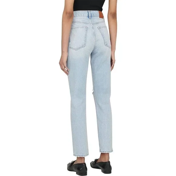 Anine Bing Sonya Jean Destructed Classic Blue, Size 28 (10) - Picture 3 of 10